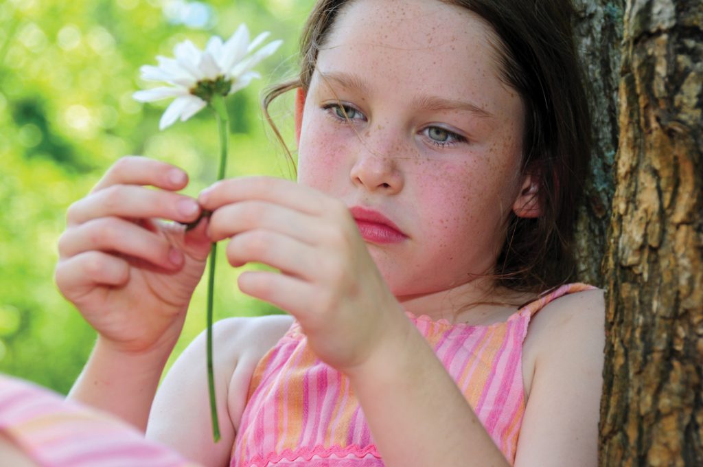 Thoughtful Girl Outdoors