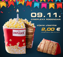 Cineplexx slavi rođendan, karte u srijedu 2 eura