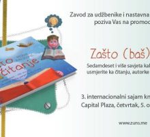 Sjutra promocija knjige Zašto (baš) čitanje na Sajmu knjiga