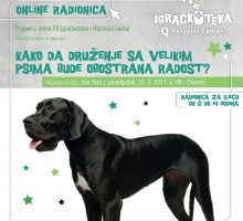 Online radionica za osnovce o bezbjednom druženju sa velikim psima