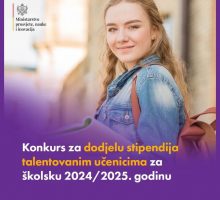 Konkurs za stipendije talentovanim osnovcima i srednjoškolcima