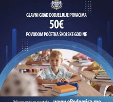 Počele prijave za jednokratnu pomoć đacima prvacima iz Podgorice